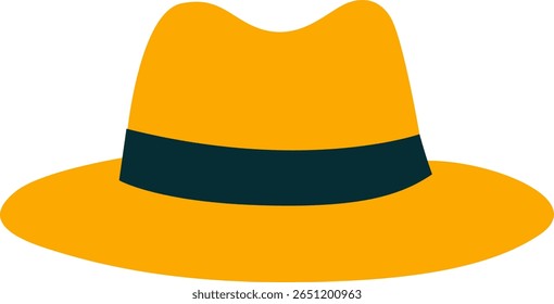 Yellow Fedora Hat Graphic Design, happy Groundhog Day Predictor