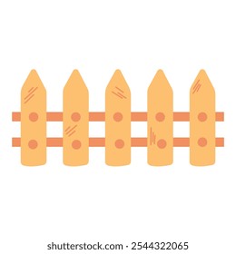 Yellow fence isolated on a white background