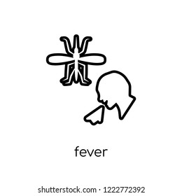 Yellow fever icon. Trendy modern flat linear vector Yellow fever icon on white background from thin line Diseases collection, editable outline stroke vector illustration