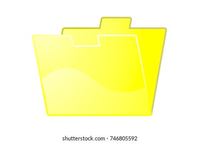 Yellow File Folder Icon Isolated On Stock Vector (Royalty Free) 746805592