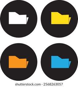 Yellow file management concept. Computer files directory, line pattern. Folders organised in a system of storage. Scheme made from empty maps. Folder with network. Computing map. Data storage.