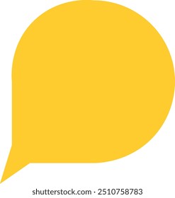 Yellow Filled Speech Bubble Icon