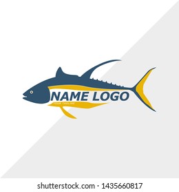 yellow fin tuna logo. can be used for fish company logos, restaurant logos, shop logos, animal shop logos, company logo and others. vector