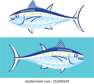 Yellow fin Tuna Vector stylized