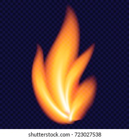 Yellow fire concept background. Realistic illustration of yellow fire vector concept background for web design