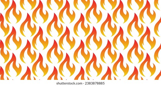 yellow fire flame seamless pattern