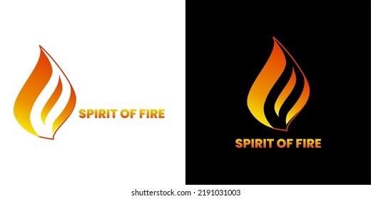 gelbes Feuerlogo. Enthusiasmus in einer Vereinigung oder Vereinigung zeigen. Kunstschlichtdesign vektor