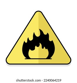 Yellow fire Warning Triangle Vectorart