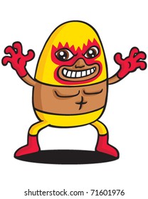 Yellow Fire wrestler