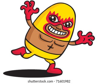 Yellow Fire wrestler