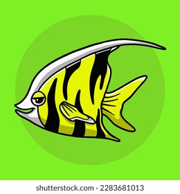 Yellow Fish Cartoon Character Design