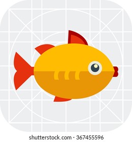 Yellow fish icon