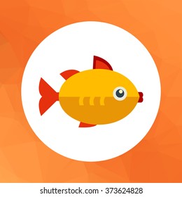 Yellow fish icon