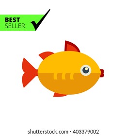 Yellow fish icon