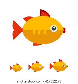 Yellow fish icon