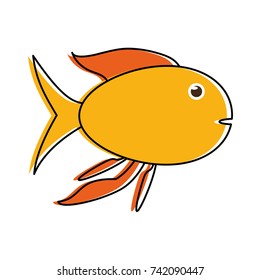 yellow fish sideview icon image 