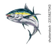 Yellow fish tuna  vector illustration 7