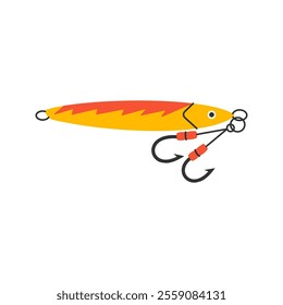 Yellow Fishing Lure Icon Illustration