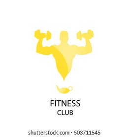 yellow fitness club icon