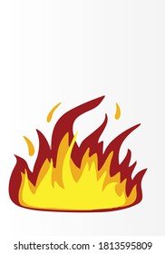 Yellow flame good for food logo illustration BBQ etc. Good for children book illustration