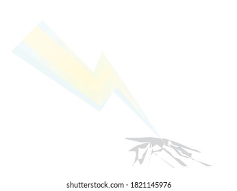 Gelbe Blitzleuchte. Vektorgrafik