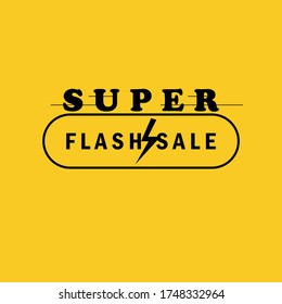 Yellow Flash sale Banner Concept 