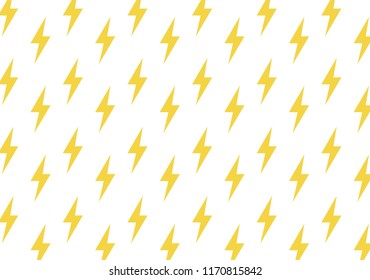 Yellow flash vector pattern. Flash pattern on white background. 