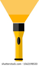 Linterna amarilla, ilustración, vector sobre fondo blanco.