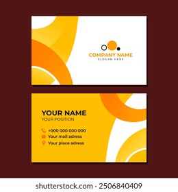 Yellow flat elegant business card template