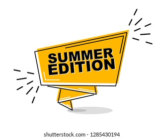 yellow flat line banner summer edition