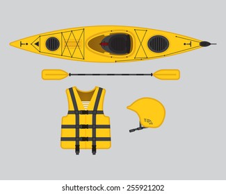 Yellow flat rafting set