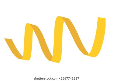 Cintas planas amarillas aisladas sobre fondo blanco. Ilustración vectorial de Anuncio de cinta. Encaje de Festiva.