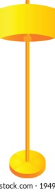yellow floor lamp vector isolated on white background