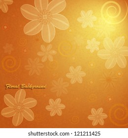 Yellow floral background