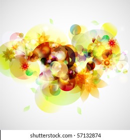 Yellow  floral background