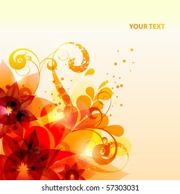 Yellow floral background
