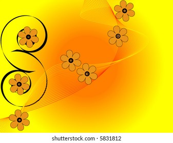 Yellow Floral Background