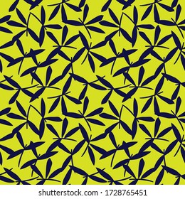 Yellow Floral botanical seamless pattern background suitable for fashion prints, graphics, backgrounds and crafts