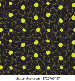 Yellow Floral botanical seamless pattern background suitable for fashion prints, graphics, backgrounds and crafts