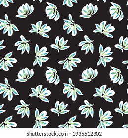 Yellow Floral botanical seamless pattern background suitable for fashion prints, graphics, backgrounds and crafts