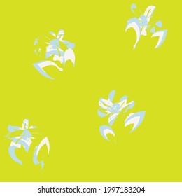 Yellow Floral brush strokes seamless pattern background for fashion prints, graphics, backgrounds and crafts