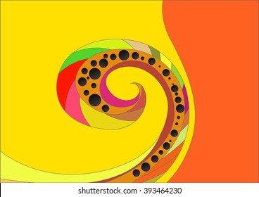 yellow floral curl