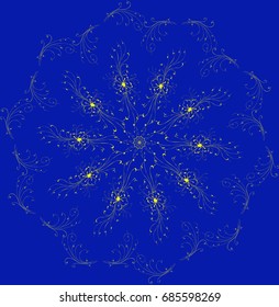 yellow floral decoration pattern
