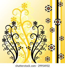 Yellow floral design