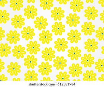 yellow floral pattern background
