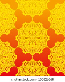 yellow floral seamless pattern