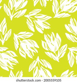 Gelbe florale, nahtlose Muster-Hintergrund für Modetextilien, Grafiken, Hintergründe und Handwerk
