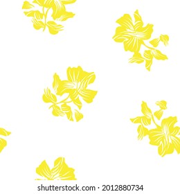 Yellow Floral seamless pattern background for fashion textiles, graphics, backgrounds and crafts