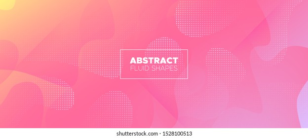 Yellow Flow Background. Multicolor Abstract Shapes. Gradient Geometric Poster. Vector Design. Fluid Background. Dotted Abstract Liquid. Trendy Dynamic Wallpaper. Vector Brochure. Fluid Illustration.