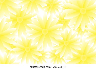 yellow flower background, vector illustration